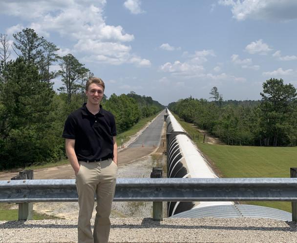Andrew Valentini ?25 at the LIGO laboratory in Livingston, Louisiana.